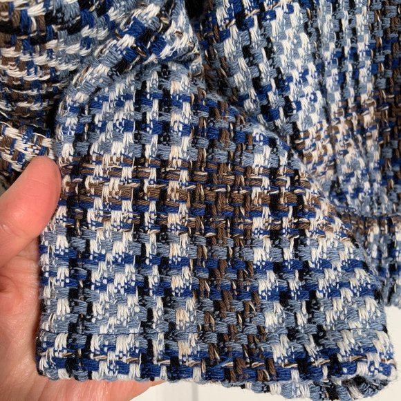 Zara Blue and Brown Plaid Crop Top - Picture 8 of 9